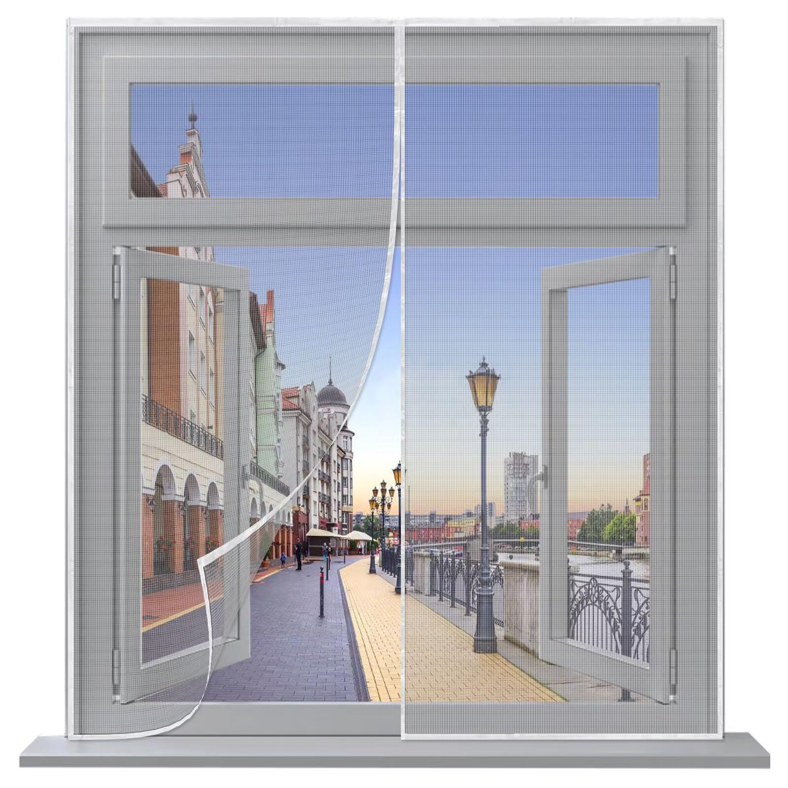 Moustiquaire magnétique 120x175cm blanche pour bloquer les insectes de cuisine