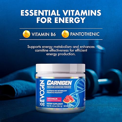 Miniatura 8 de Evogen Carnigen - Polvo de carnitina premium  Apoya el metabolismo de las grasas y promueve la recuperación  Matriz de suplemento de carnitina L sin