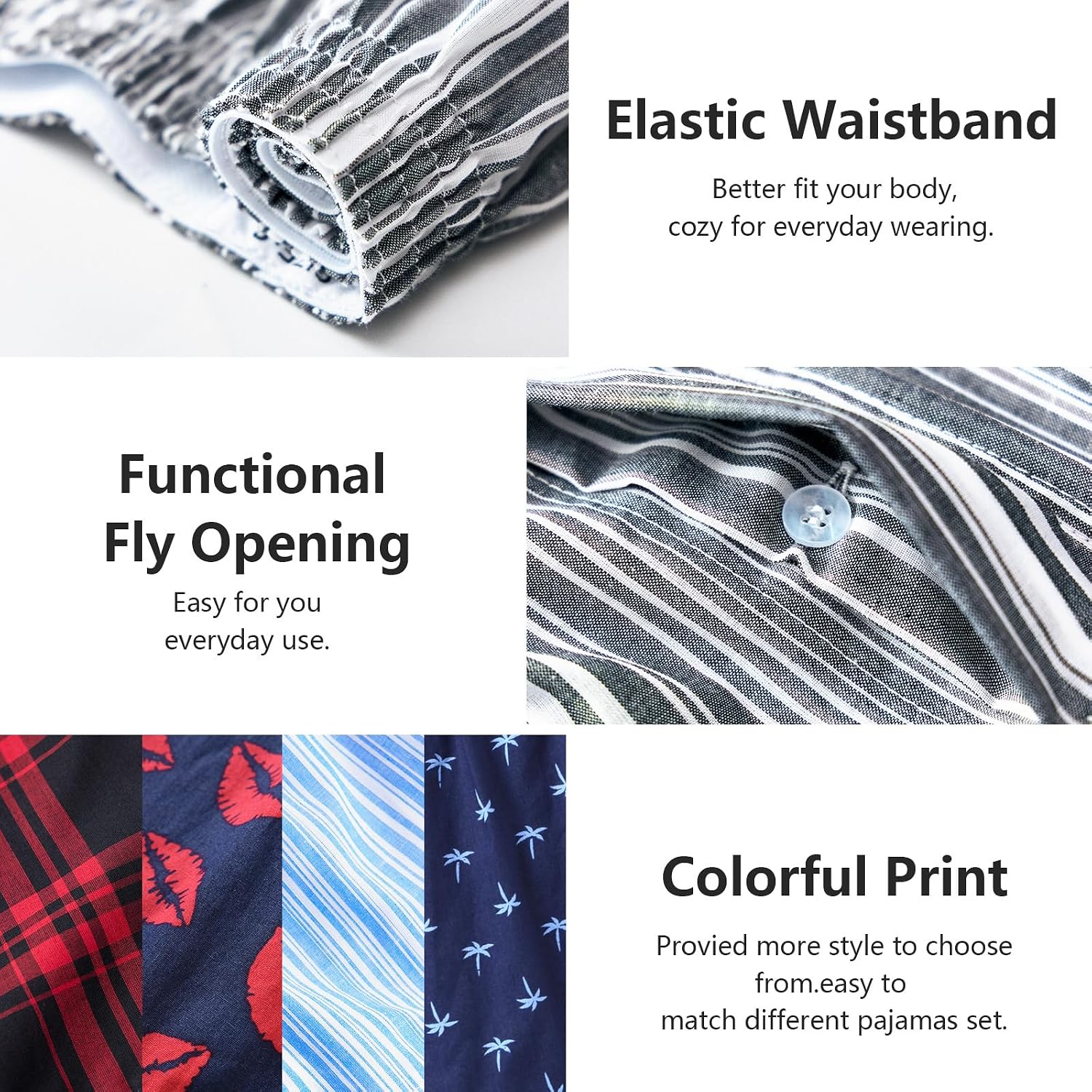 DORSU Boxers for Men Pack Woven Relaxed Fit Big Tartan Moisture Wicking Assorted Color Value Multipacks