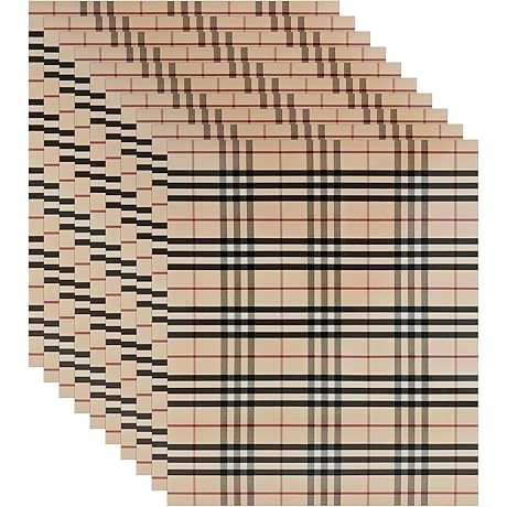 FUNKAKA Classic Plaid Heat Transfer Vinyl HTV Plaid Iron on Vinyl
