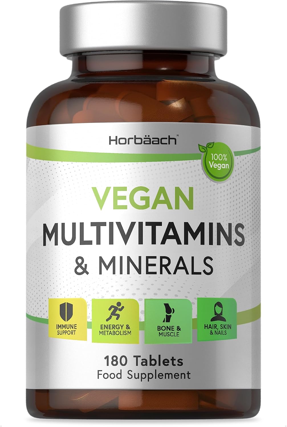 Vegan Multivitamin and Minerals 180 Tablets Essential Nutrients for