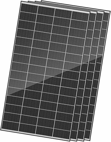Renogy Paneles solares de 320 vatios, 4 unidades de 12 V24 V, tipo N, 18BB, panel solar monocristalino, total de 1280 W, aplicación de red de