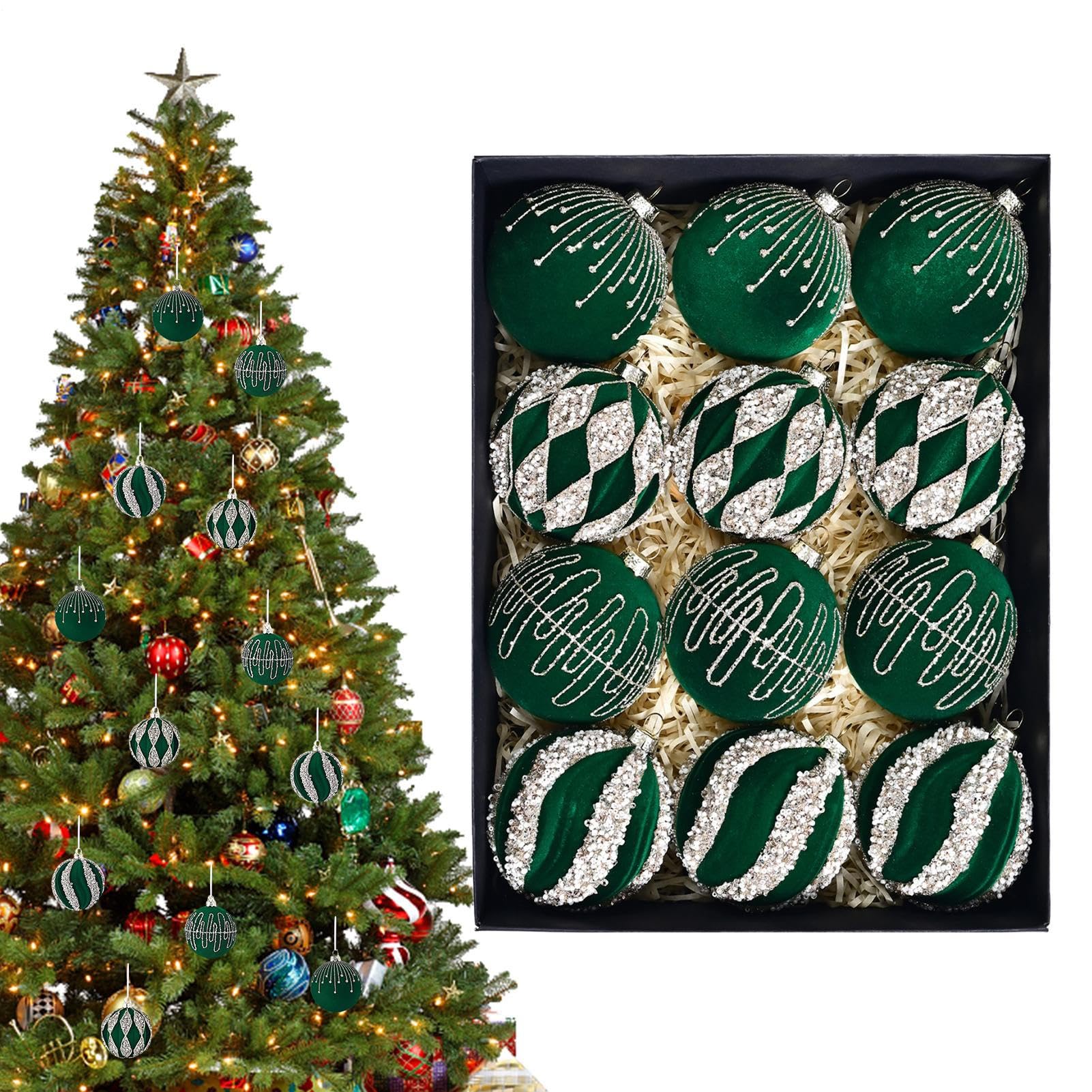 Boules de Noël en velours incassables pour protéger votre déco des chutes