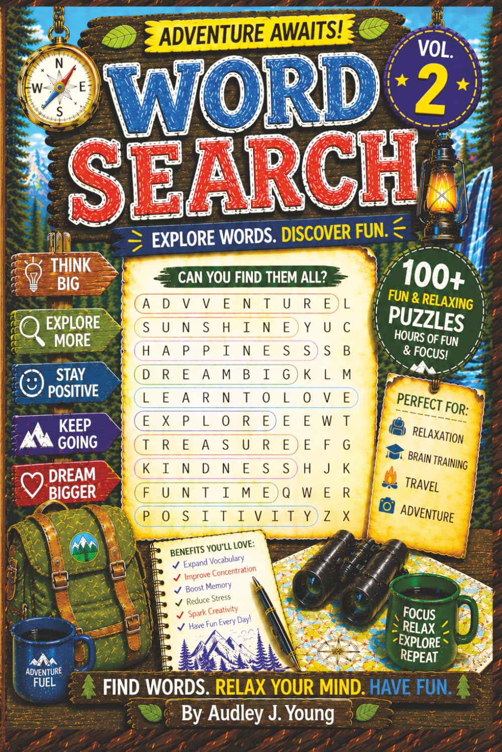 Adventure Awaits Word Search: 100+ Fun and Relaxing Puzzles for All Ages - Vol.2