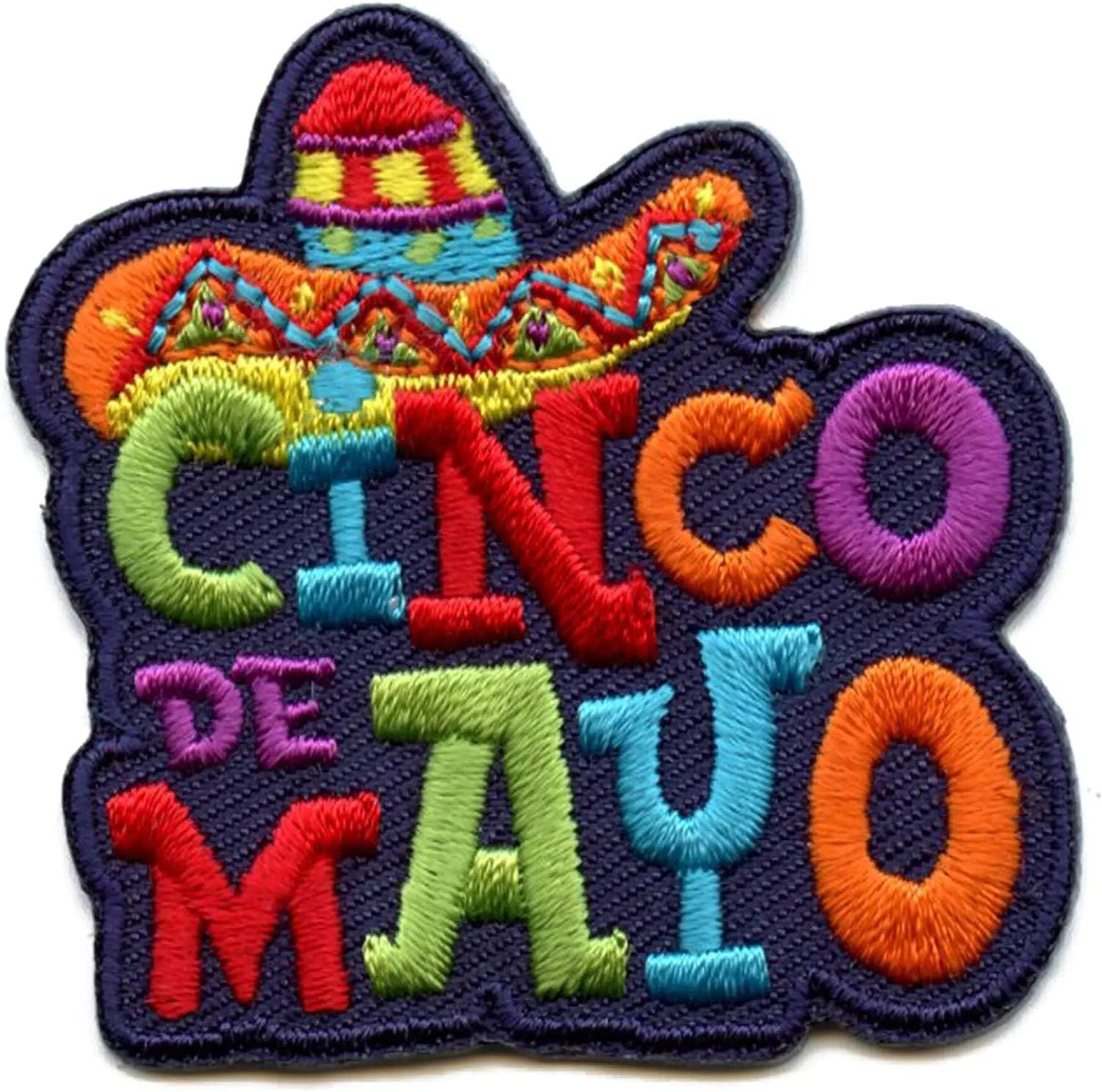 Cinco De Mayo Patch Colorful Fiesta Holiday Embroidered Iron On
