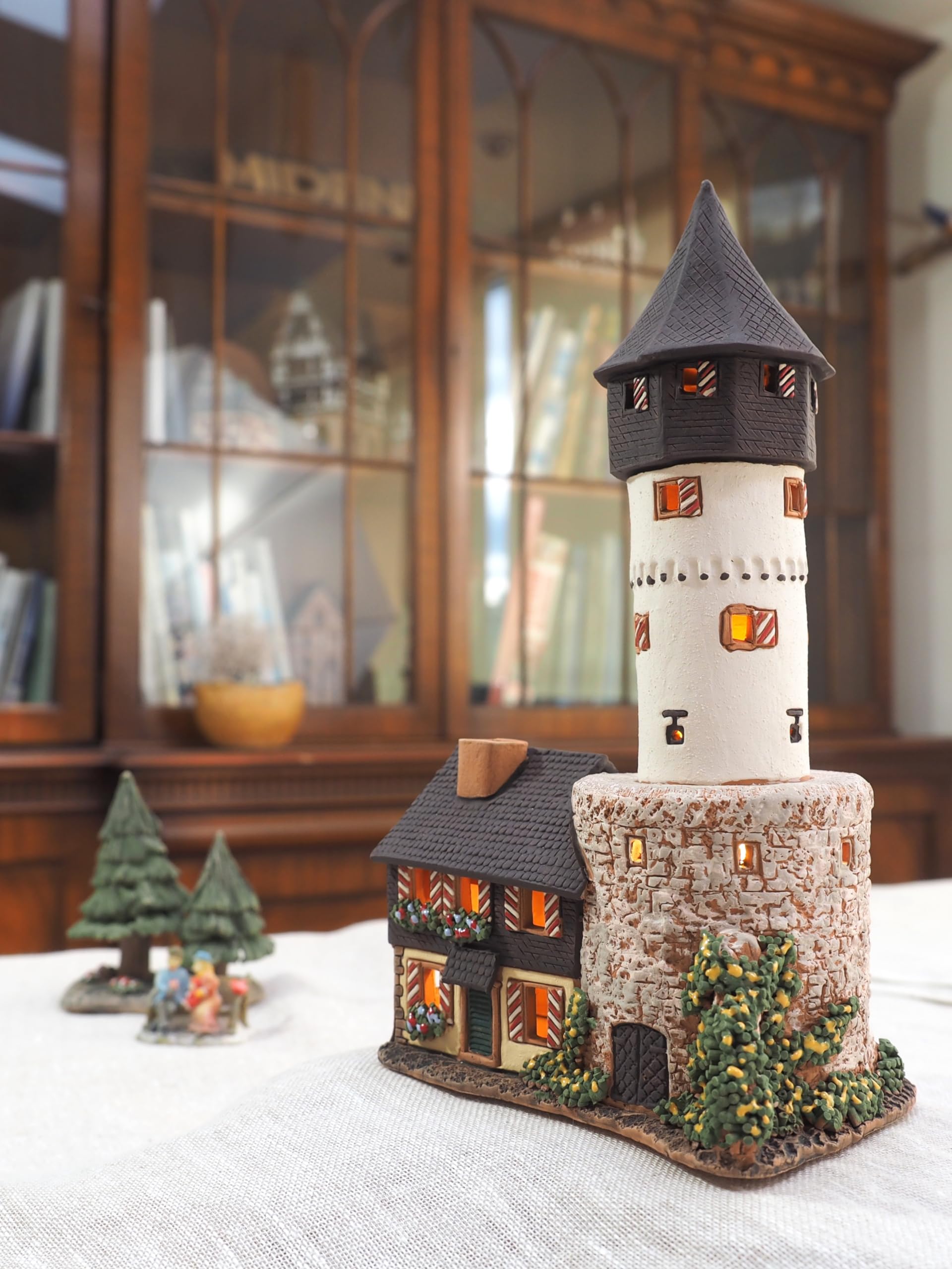 Amazon.co.jp: Midene ハンドメイド セラミック キャンドル ハウス