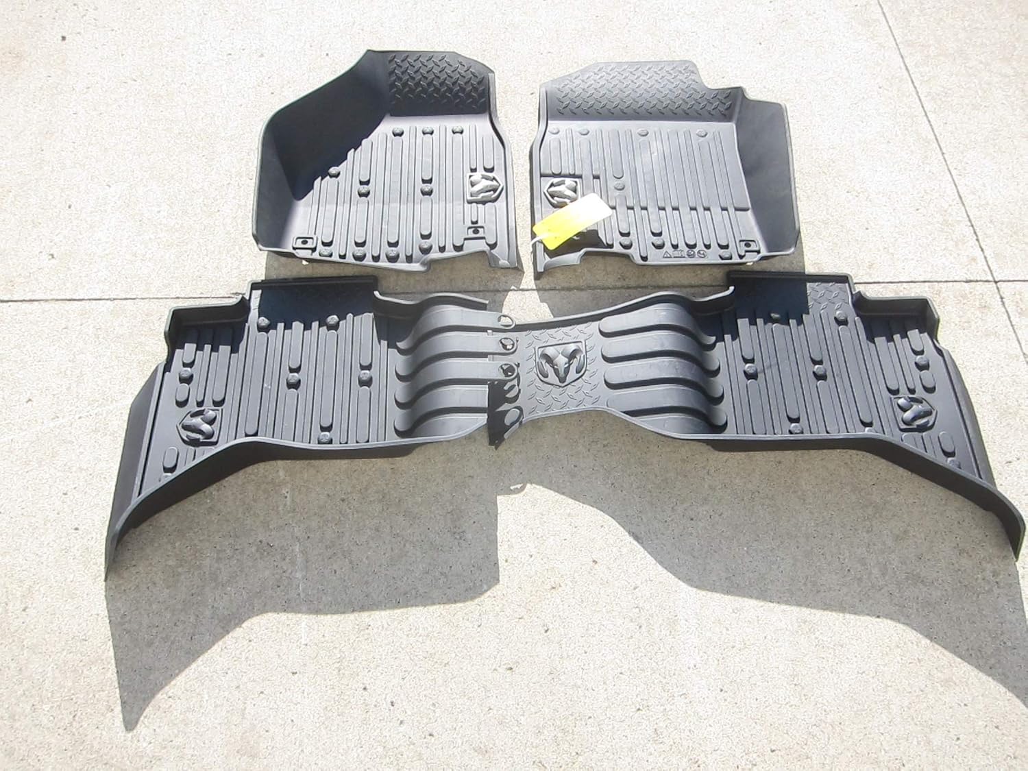 Mopar 2013-2019 Ram 1500 2500 3500 4500/5500 Quad Cab Black All Weather Floor Mats OEM