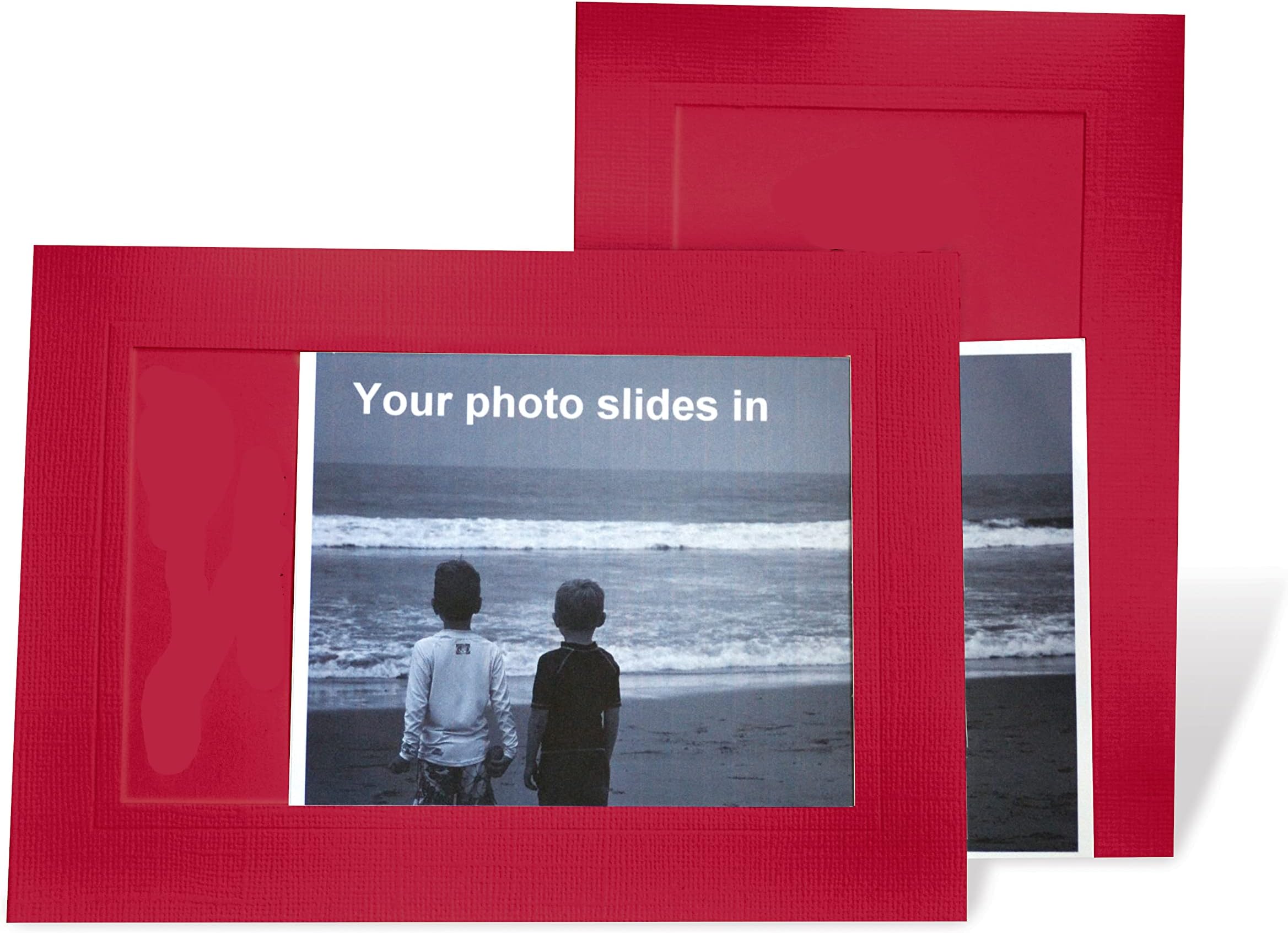 Photo Note Cards for 4" x 6" image 10 Pack with Envelopes ColorClassics (Red)
