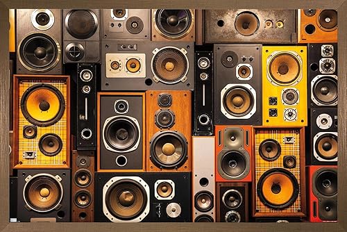 Miniatura 15 de Trends International Póster de pared con altavoz retro, 22.375 x 34 pulgadas, versión enmarcada en negro Versión con marco negro,Versión enmarcada