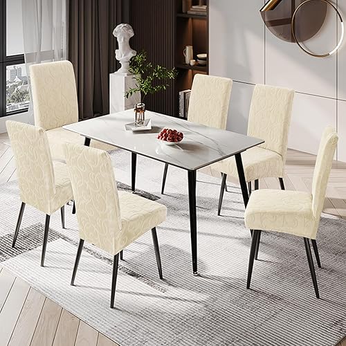 Vista 101 de Genina Fundas impermeables para sillas Parsons de comedor, fundas elásticas para sillas Parsons para comedor, cocina, funda protectora para silla