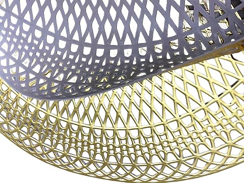 Miniatura 5 de Juego de 6 manteles individuales redondos de 15 pulgadas, color dorado metálico, lavables, fáciles de limpiar, antideslizantes, resistentes al