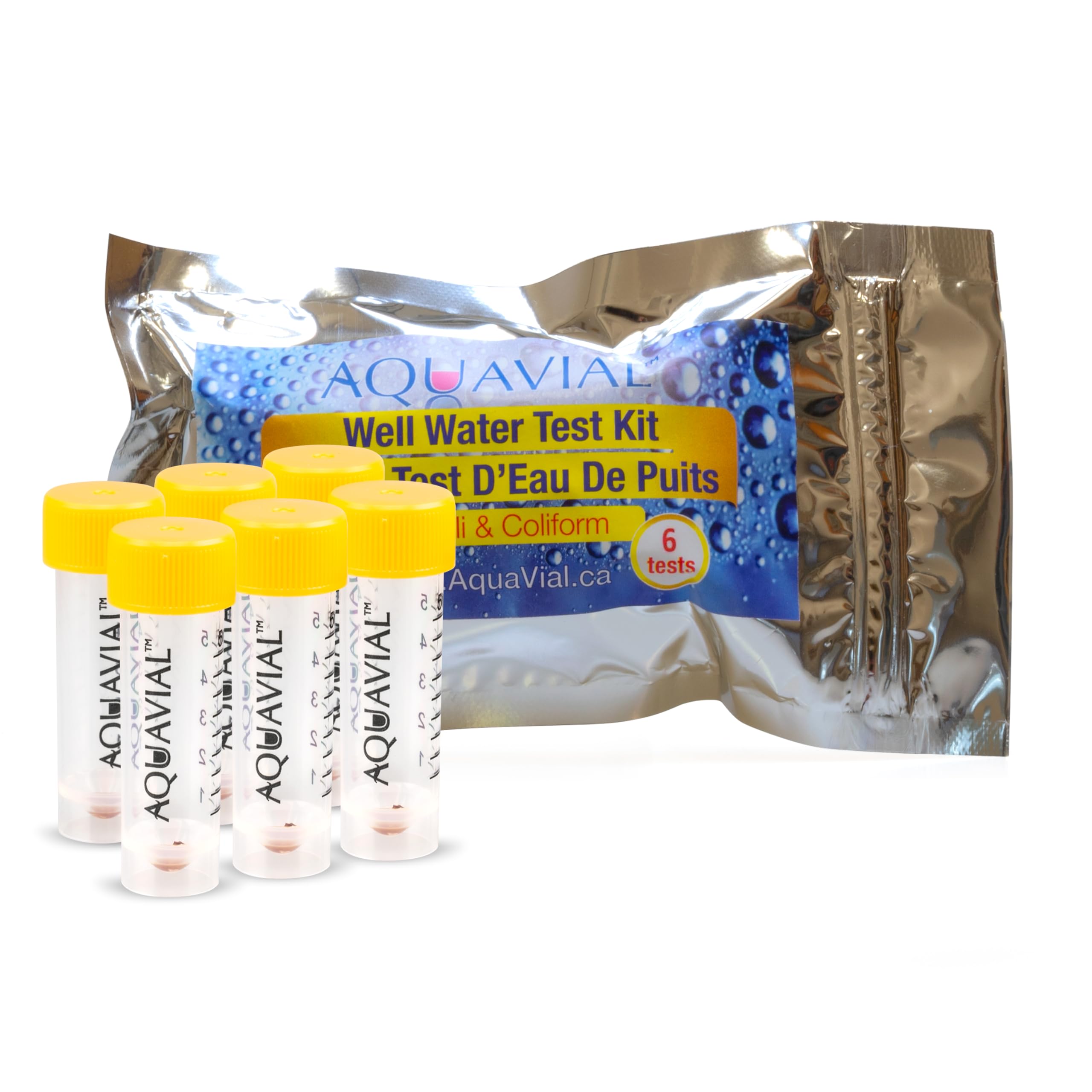 6 Pack Water Testing Kit - E Coli & Coliform Bacteria Tester for Drinking, Pool, Pond, Lake & Well Water Quality