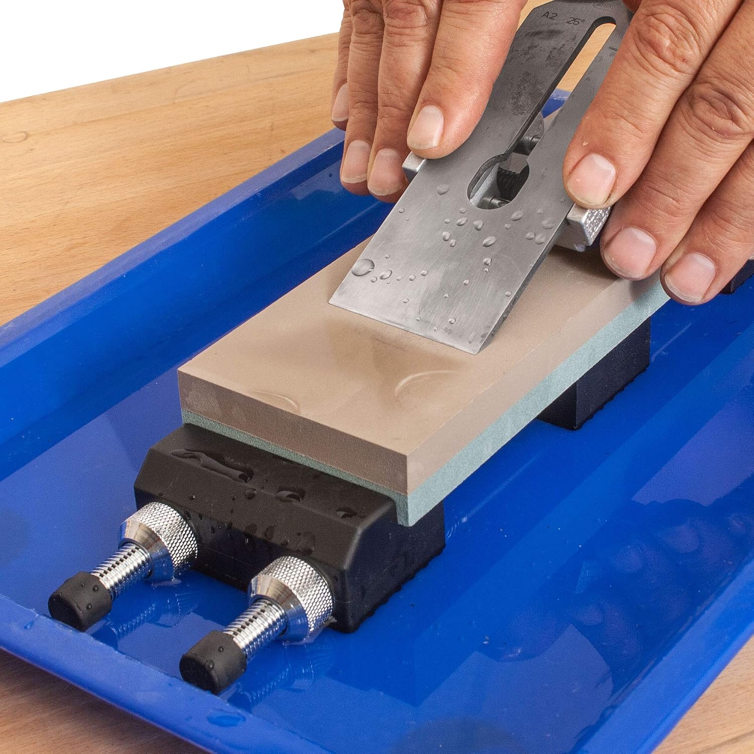 Sharpening Stone Holder 5-1/2" to 9". Works With Most Standard Size Water Stones, Oil Stones and Diamond Stones