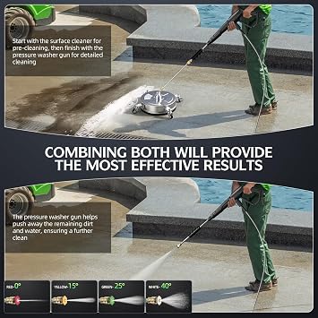 14 Pressure Washer Surface Cleaner 4500 PSI with 304 Stainless Steel