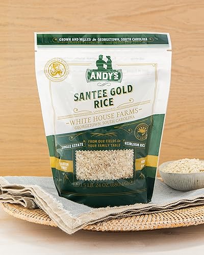 Miniatura 3 de Andy's Santee Gold Rice de White House Farms Arroz blanco de grano largo  Sin gluten y sin OMG  Sin azúcar, delicioso no aromático  Cosechado en los
