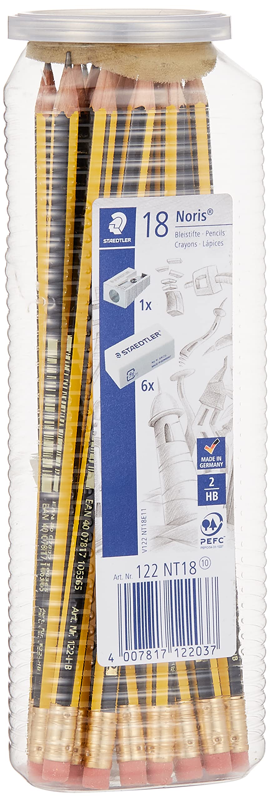 STAEDTLERNoris 18pc+Eraser 6p+Shp Set