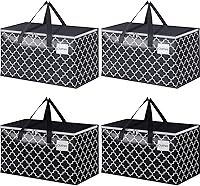 Vista 11 de Bolsas de mudanza extra grandes, bolsas de almacenamiento resistentes con cremallera superior y asas resistentes, suministros de mudanza