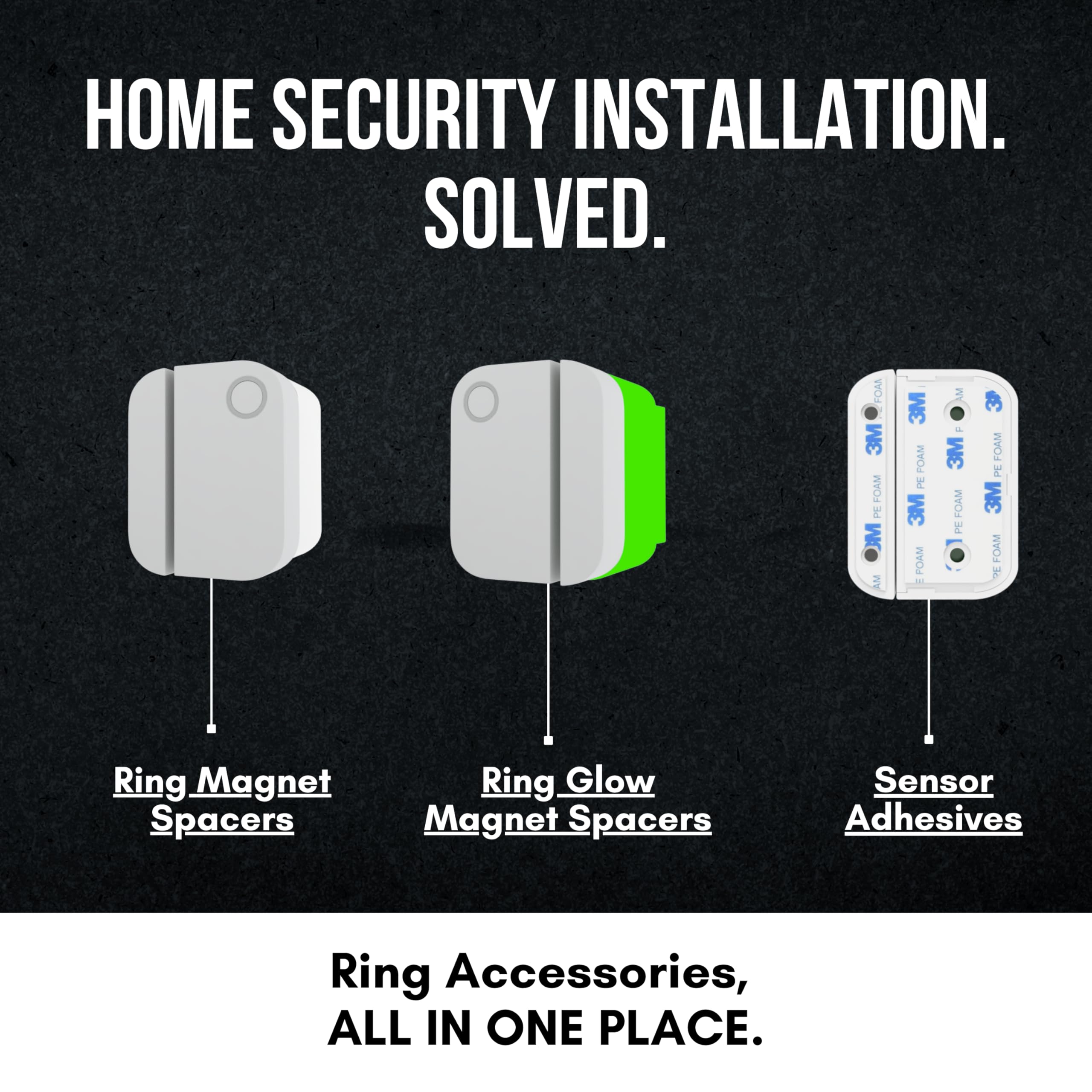 Door Window Sensor Riser Ring Contact Sensor (2nd Gen) Spacer Shim Set ...