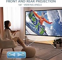 Vista 3 de GT GETCO TECH Projector Screen with Stand, 150 Inch Indoor Outdoor Projector Screen, Movie Screen with Carry Bag for Home Theater