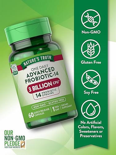 Miniatura 3 de Probióticos para hombres y mujeres  3 mil millones de UFC  60 cápsulas  14 cepas  Sin OMG y sin gluten  por Nature's Truth