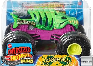 Monster Trucks, Oversized Monster Truck, 1:24 Scale Die-Cast Toy Truck with Giant Wheels and Cool Designs