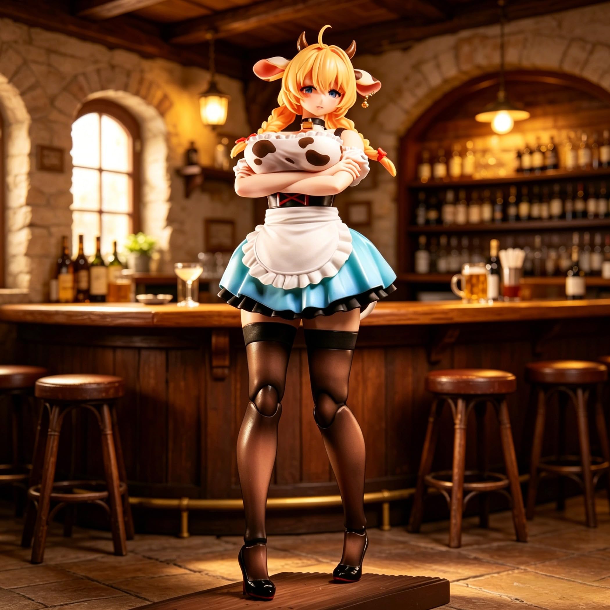 LADoTOYS Magic Continent Land Squad Daisy Taurus Waitress Ver. Cow Maid Girl Action Figure Articolata Modello da Collezione con Accessori, Decorazione Desktop e Regalo 1/12 15 cm