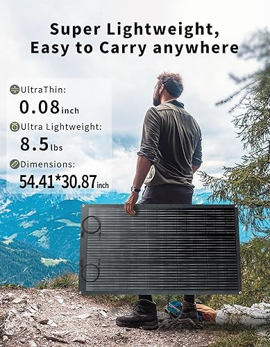 Miniatura 4 de Greenmagic Panel solar flexible de 200 W, 20 V, ultra delgado, ultra ligero, cargador fuera de la red para casas rodantes marinas cabina, furgoneta,