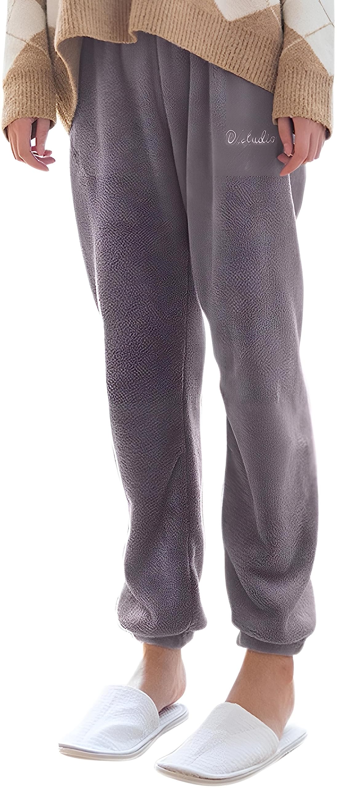 SPSE Women�s Girl�s Winter Woollen Velvet Lounge Pyjama Bottom Pant with Fleece Inside Waist Size (26 � 28) Pack of 1 Grey Colour-image-11