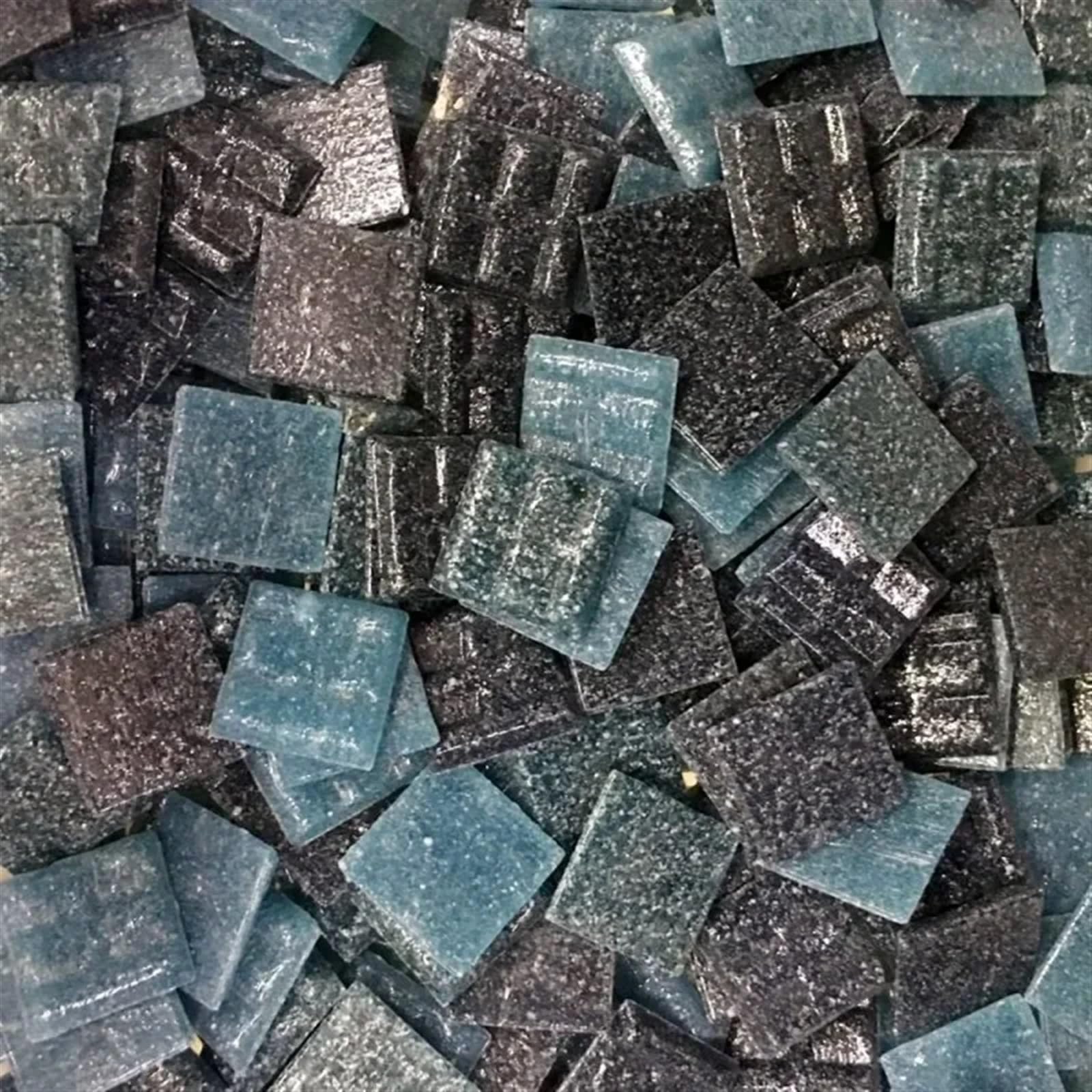 Meytxoa Abyss Mixed Mosaic Tiles 85G/3Oz Approx.30pcs Mosaic Quartz Tiles 2Cm/0.78In Square Tile 0.4Cm/0.15In Thickness Diy Material Mixed Color