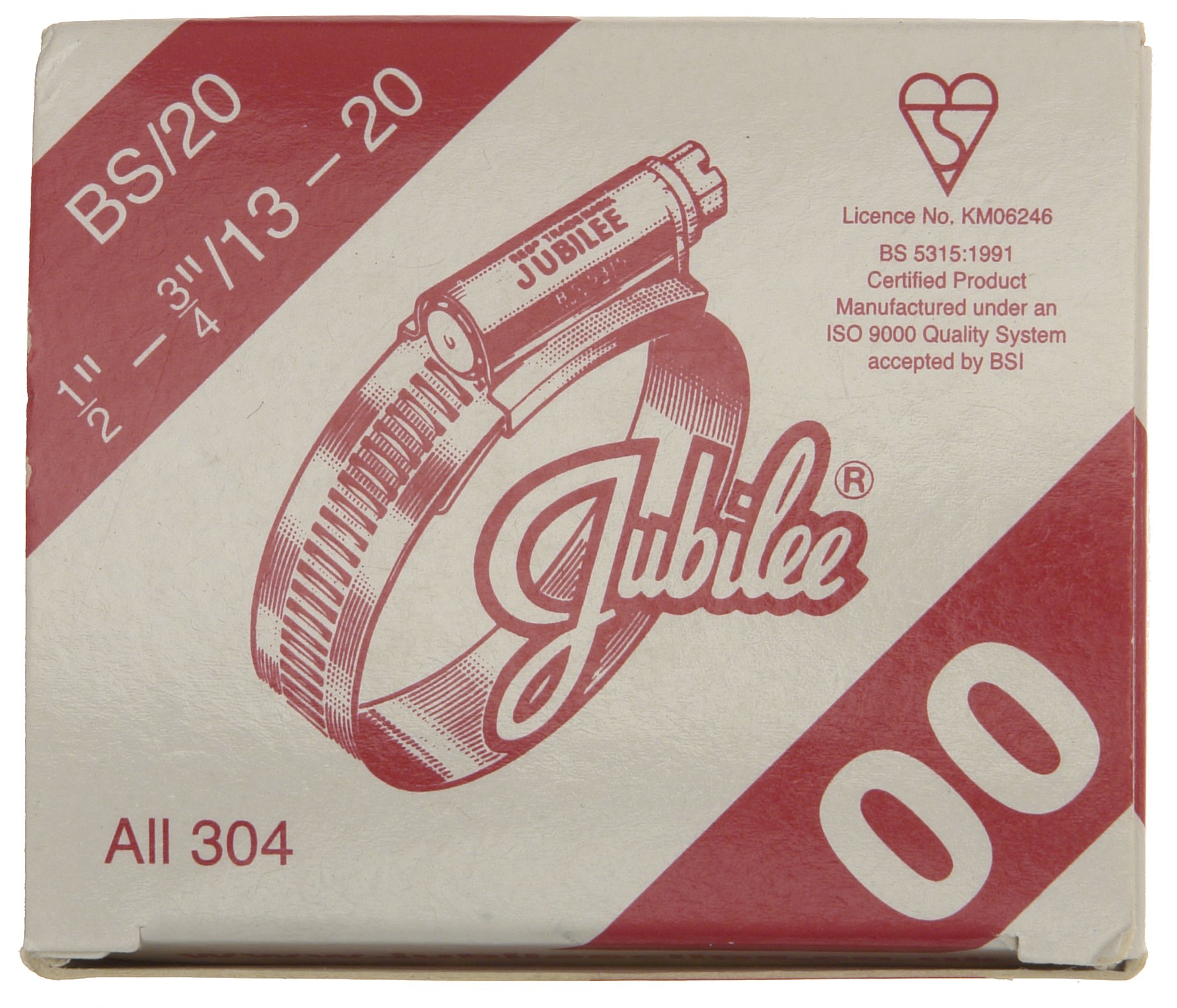 Jubilee 00SS Hose Clip S/S, 13-20 mm