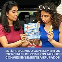 Vista 6 de BAND-AID Brand Travel Ready Kit de primeros auxilios de emergencia portátil para cuidado de heridas menores, perfecto para el hogar, automóvil