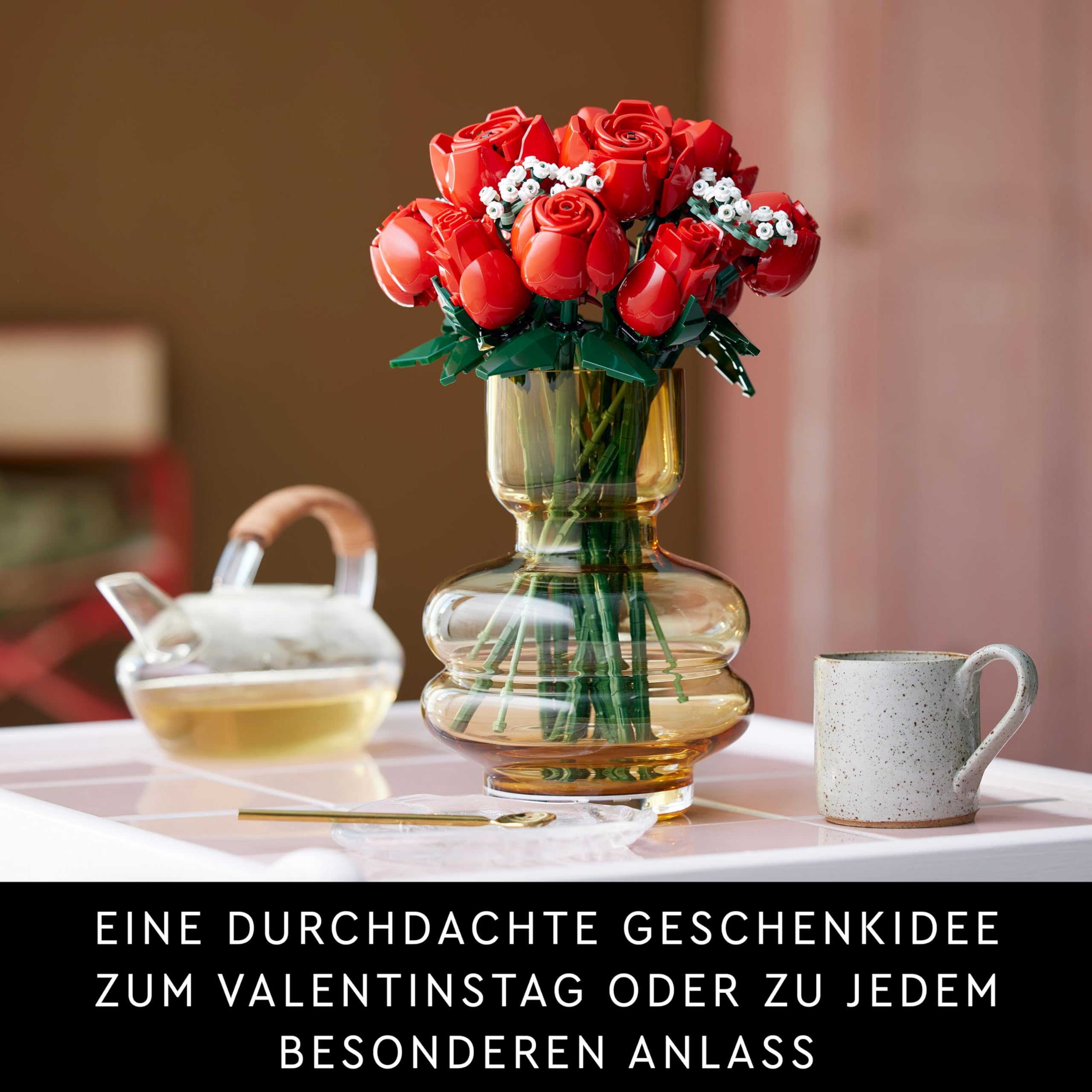 LEGO Bouquet di rose (10328) & Fiori dell’amicizia in regalo (30634), Icons, Collezione Botanica