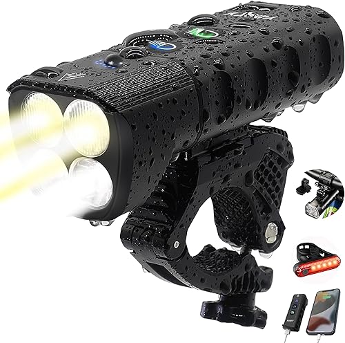 Yosky Faro delantero de bicicleta True 2000 lúmenes, luces delanteras de bicicleta recargables por USB, mejor faro de bicicleta premium potente
