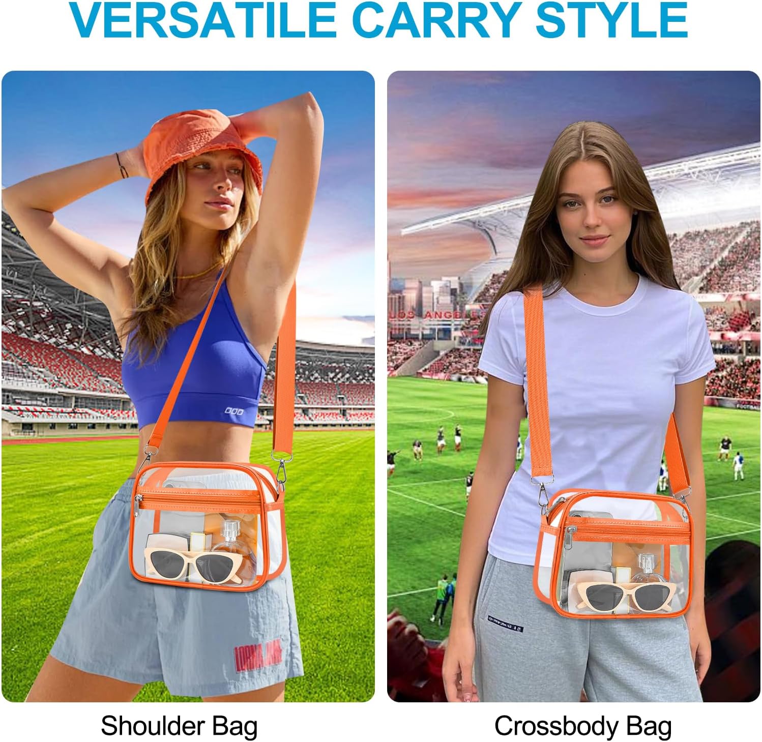 Clear Bag for Stadium Events Stadium Approved Women's Top-Handle Handbags