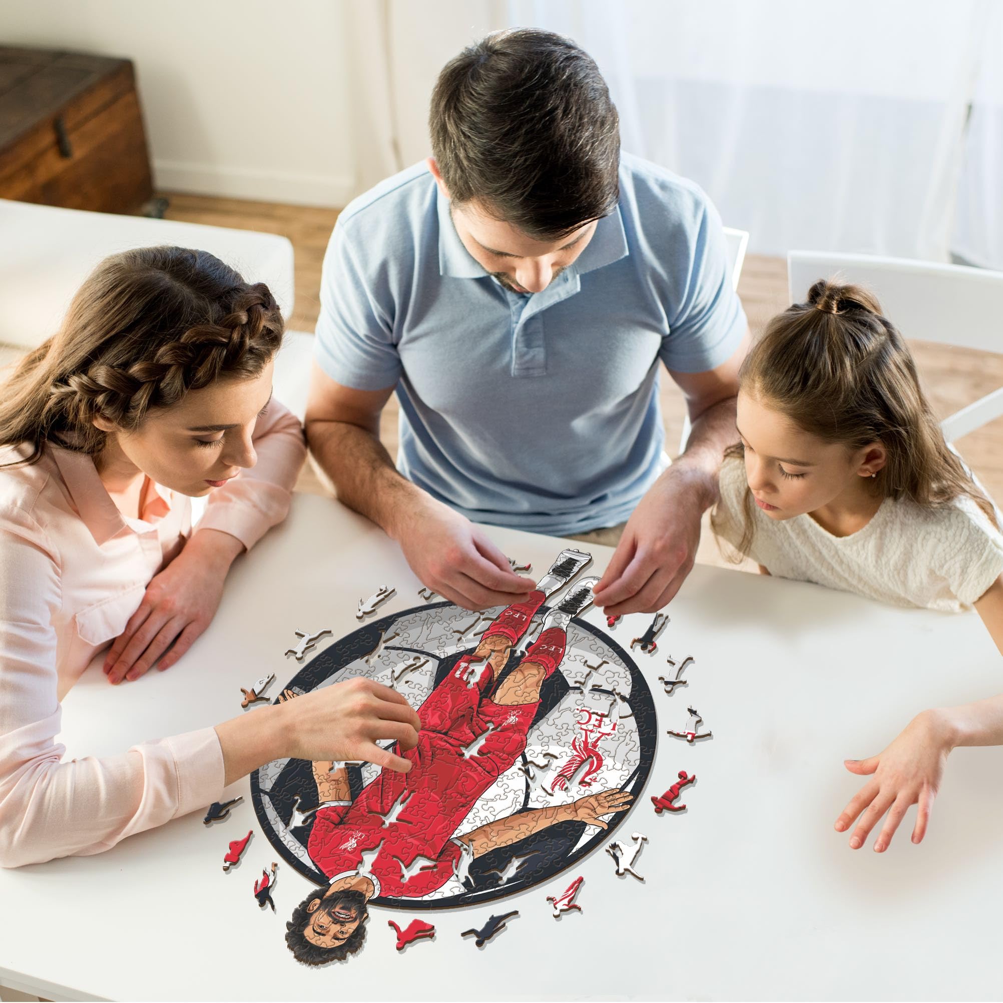 Iconic Puzzles - Mohammed Salah, Liverpool, 100% ökologisch nachhaltiges Holzpuzzle mit offizieller Lizenz, Größe M, 270 Teile, Puzzle für Kinder und Erwachsene
