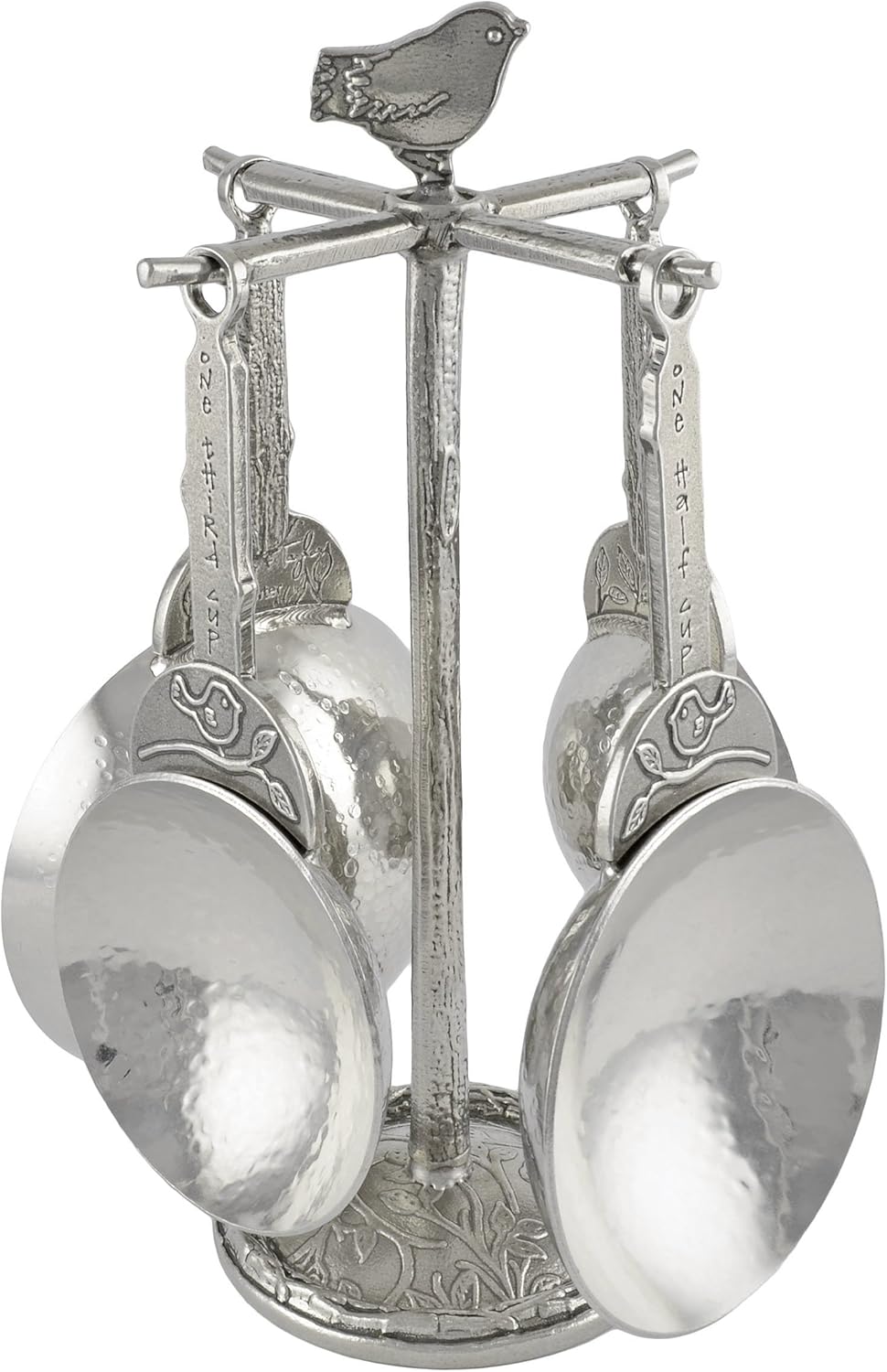 Crosby & Taylor Bird Pewter Measuring Cups with Display Post