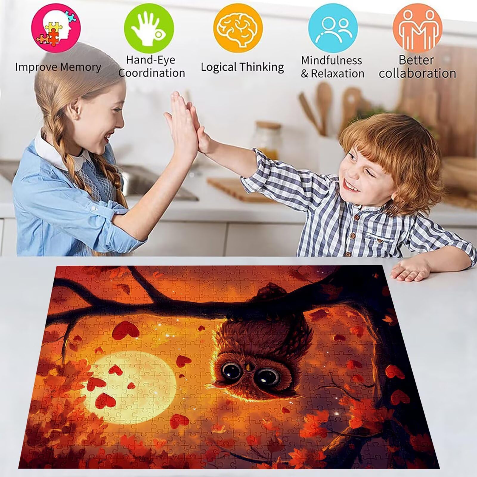 Puzzle 3000 elementów puzzle dla dorosłych księżyc 122 x 81 cm unikalne rzemiosło klasyczne 3D drewniana układanka do rodzinnych gier aktywnych, układanka do samodzielnego wykonania nawet do dekoracji