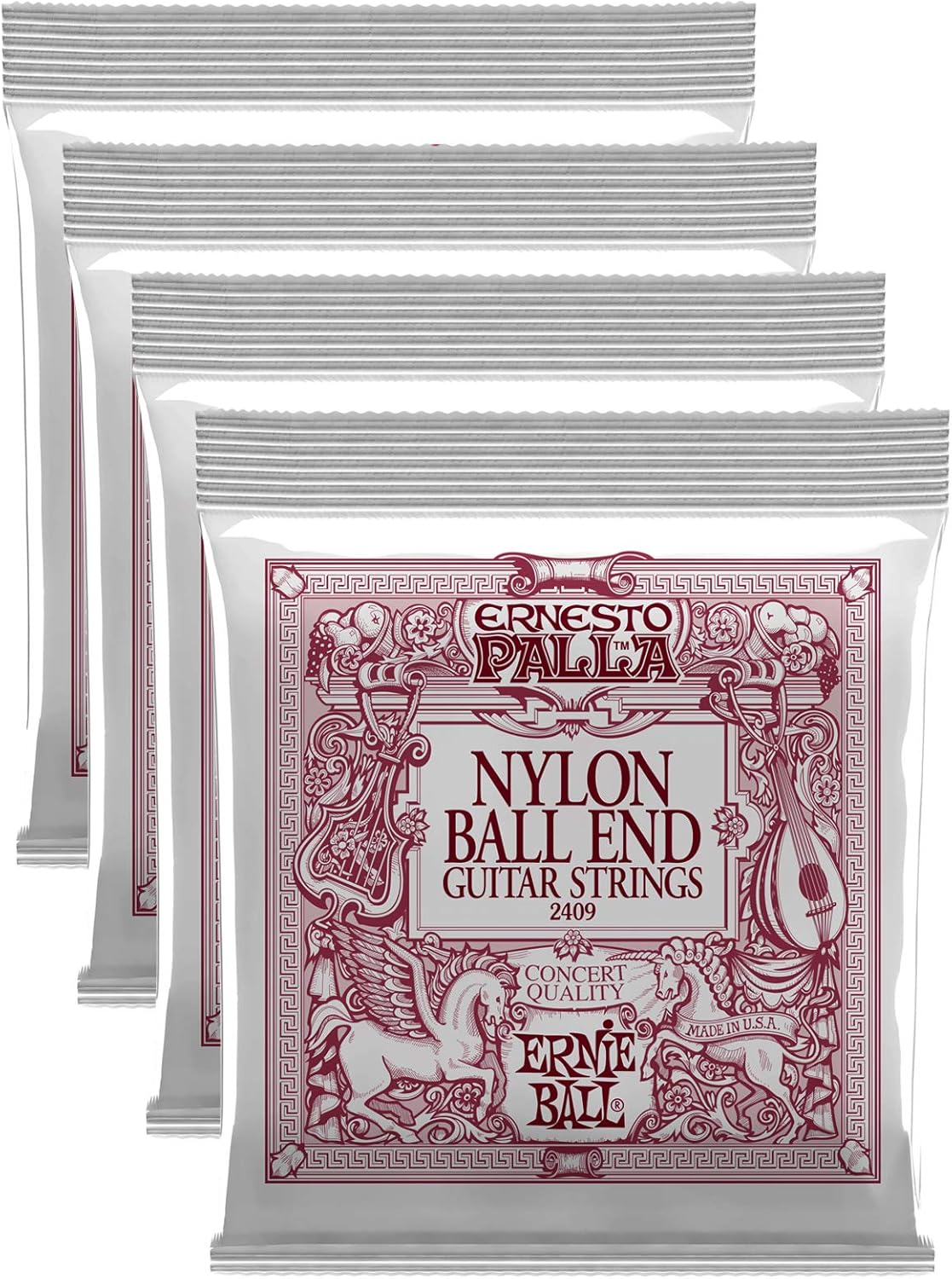 LOT OF 4 - Ernie Ball 2409 Ball End Nylon Acoustic Guitar Strings, Made in USA