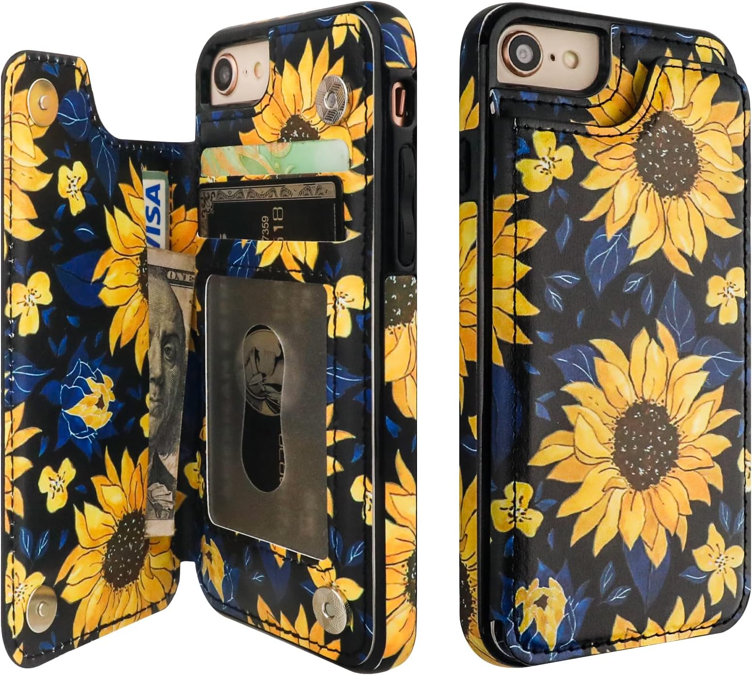 Aazon.co: Folosu For IPhone 13 IPhone 14 Wallet Case With Card Holder - View #10