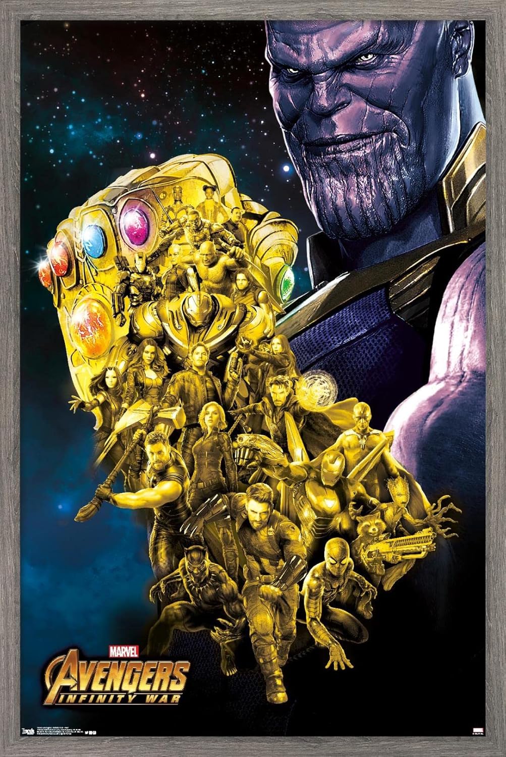 Trends International Marvel Cinematic Universe - Avengers - Infinity War - Fist Wall Poster, 22.375" x 34", Premium Unframed Version