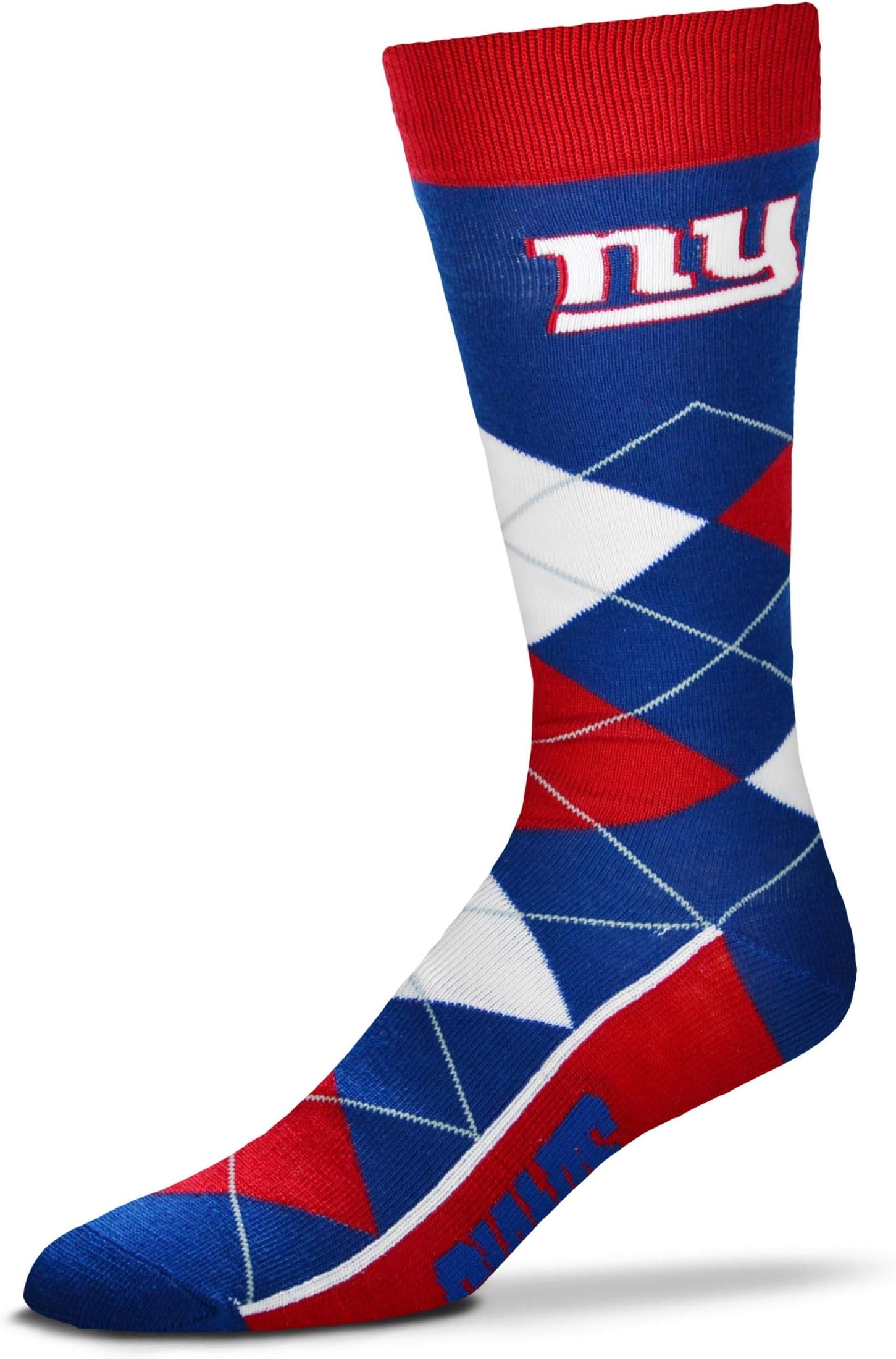 For Bare Feet Unisex Argyle Line Up Team Sock, 1 Pair
