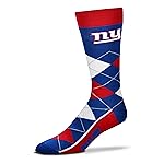 For Bare Feet NFL New York Giants Argyle Line Up Dress Sock Team Color OSFM