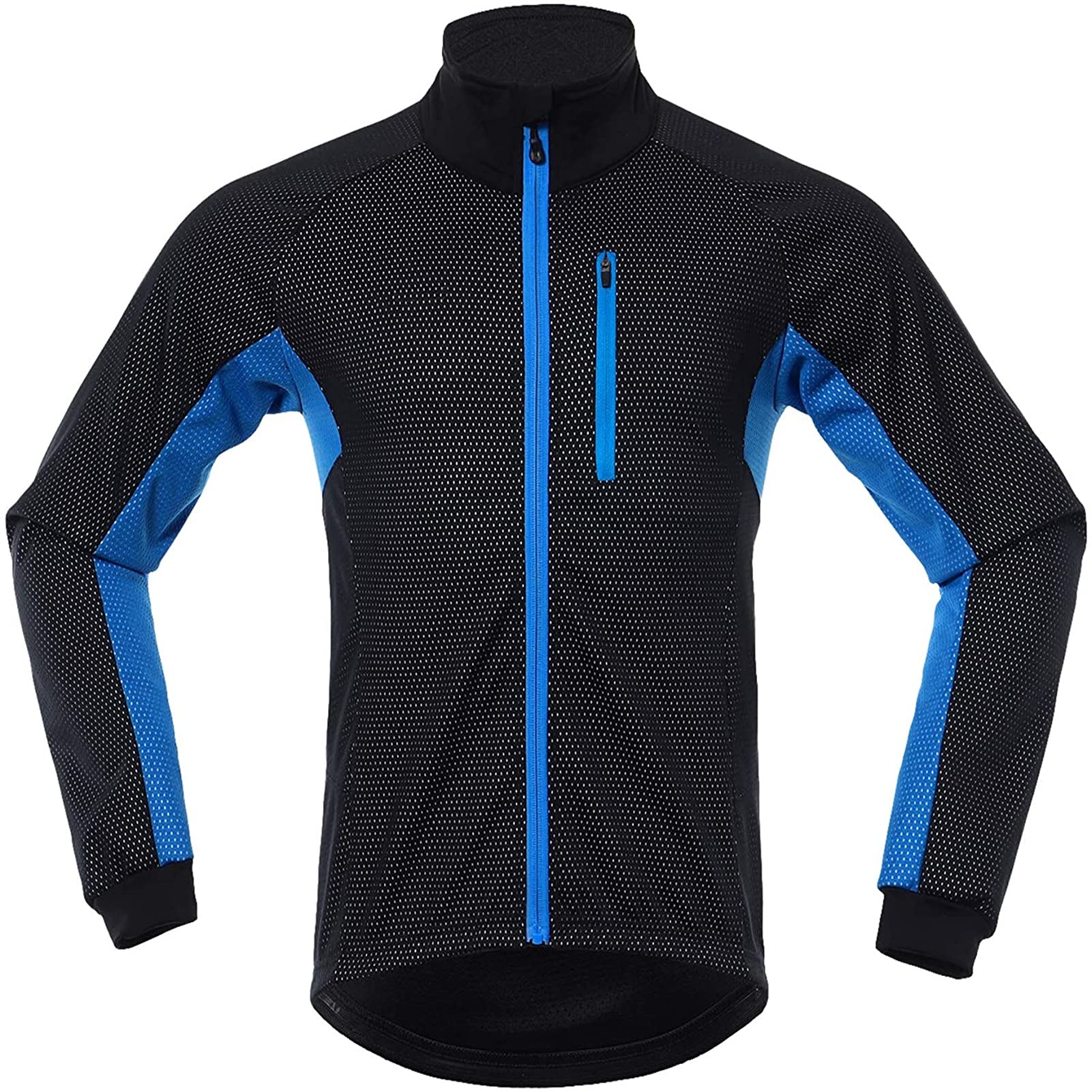 Chaqueta Térmico Ciclismo Bicicleta Running Deportes a Prueba de Viento para Hombres Mujeres, Ropa Reflectante Deportiva