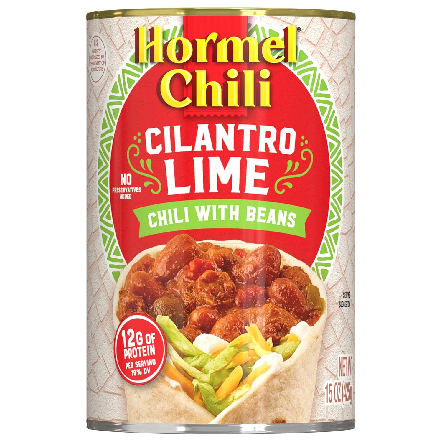 HORMEL Cilantro Lime Chili With Beans 15oz, 12-Pack
