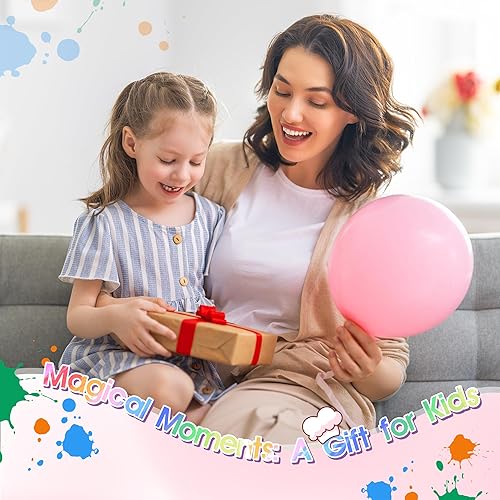 Miniatura 143 de R HORSE Juego de 2 delantales para niños y sombrero de chef, delantal de cocina azul ajustable para niños, kit de pintura y entrenamiento