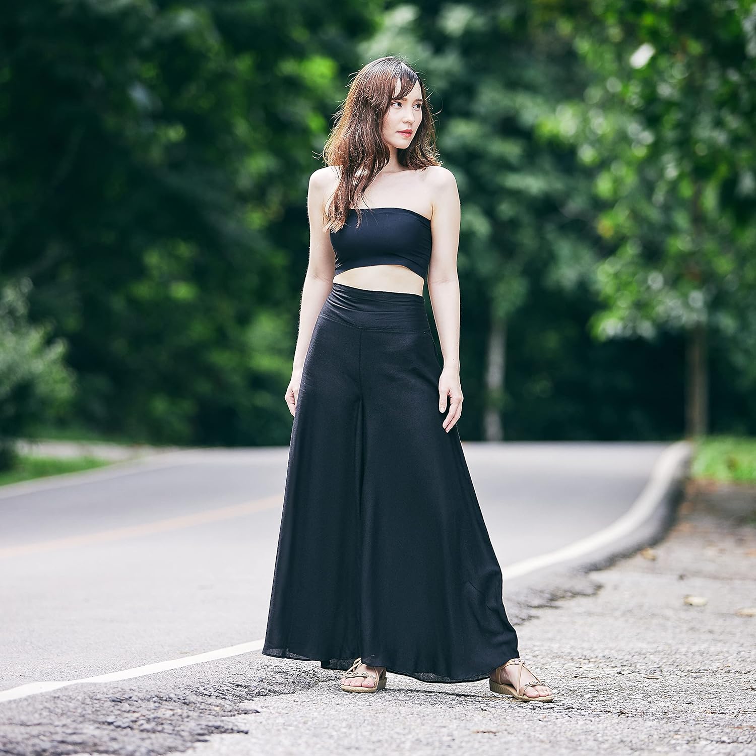 Lannaclothesdesign Palazzo Pants for Women Wide Leg Boho Harem Yoga Pants S M L XL Sizes - Image 3