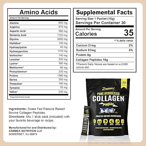 Miniatura 2 de Péptidos de colágeno en polvo de alta calidad, paquetes de viaje de 30 barras (tipo I, III), proteína de colágeno en polvo sin sabor para llevar,