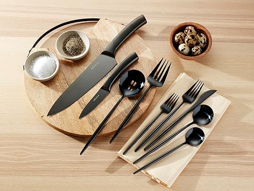Miniatura 7 de Hampton Forge 894757 Skandia Zephyr - Juego de cubiertos de 45 piezas color negro