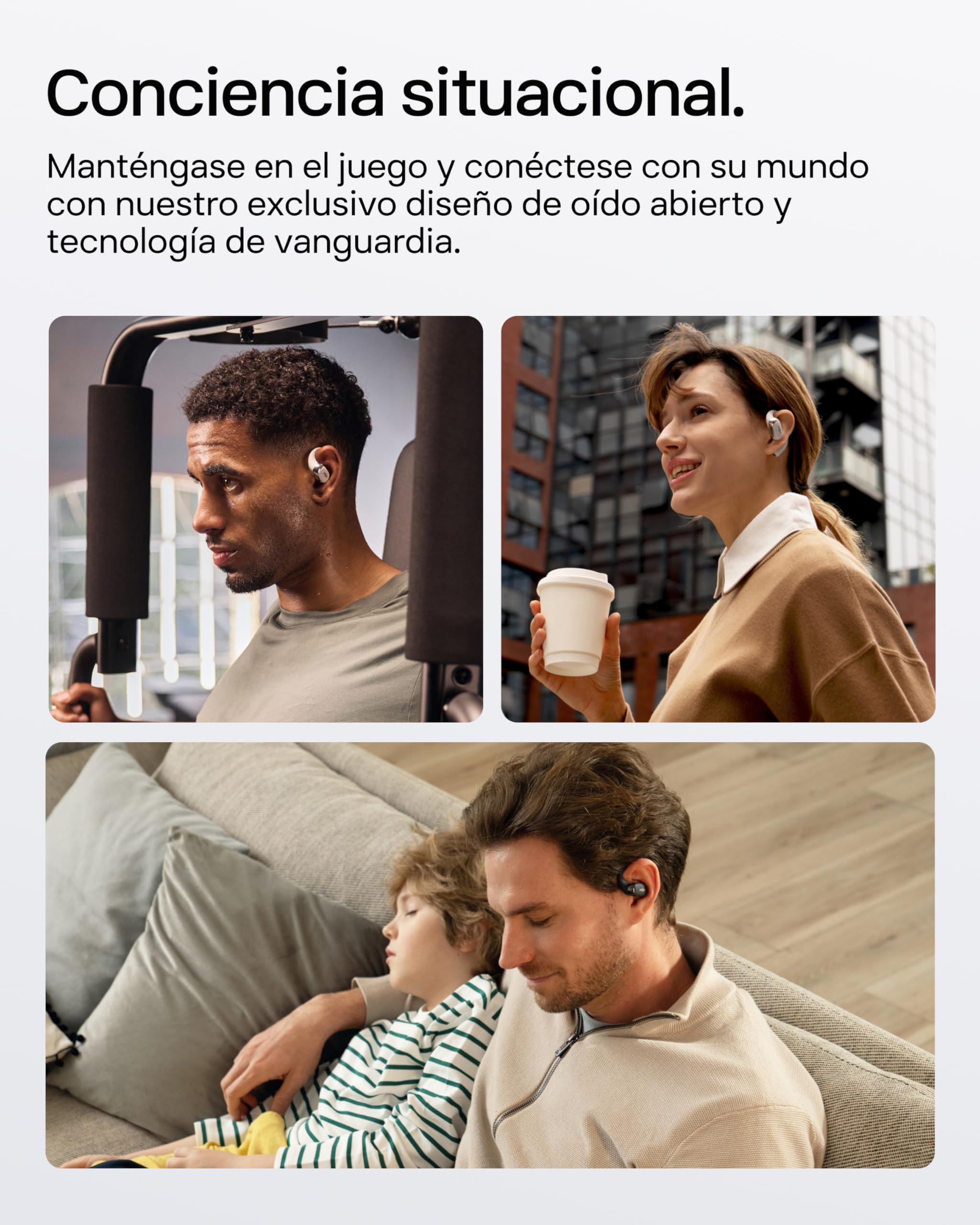 SHOKZ OpenFit 2+ Auriculares Gancho Open-Ear,Dolby Audio, 48h de Uso, Negro | Auriculares Bluetooth con Mic. | Resistencia al Agua IP55 | Carga inalámbrica | Carga rápida | con Bolsa de Transporte