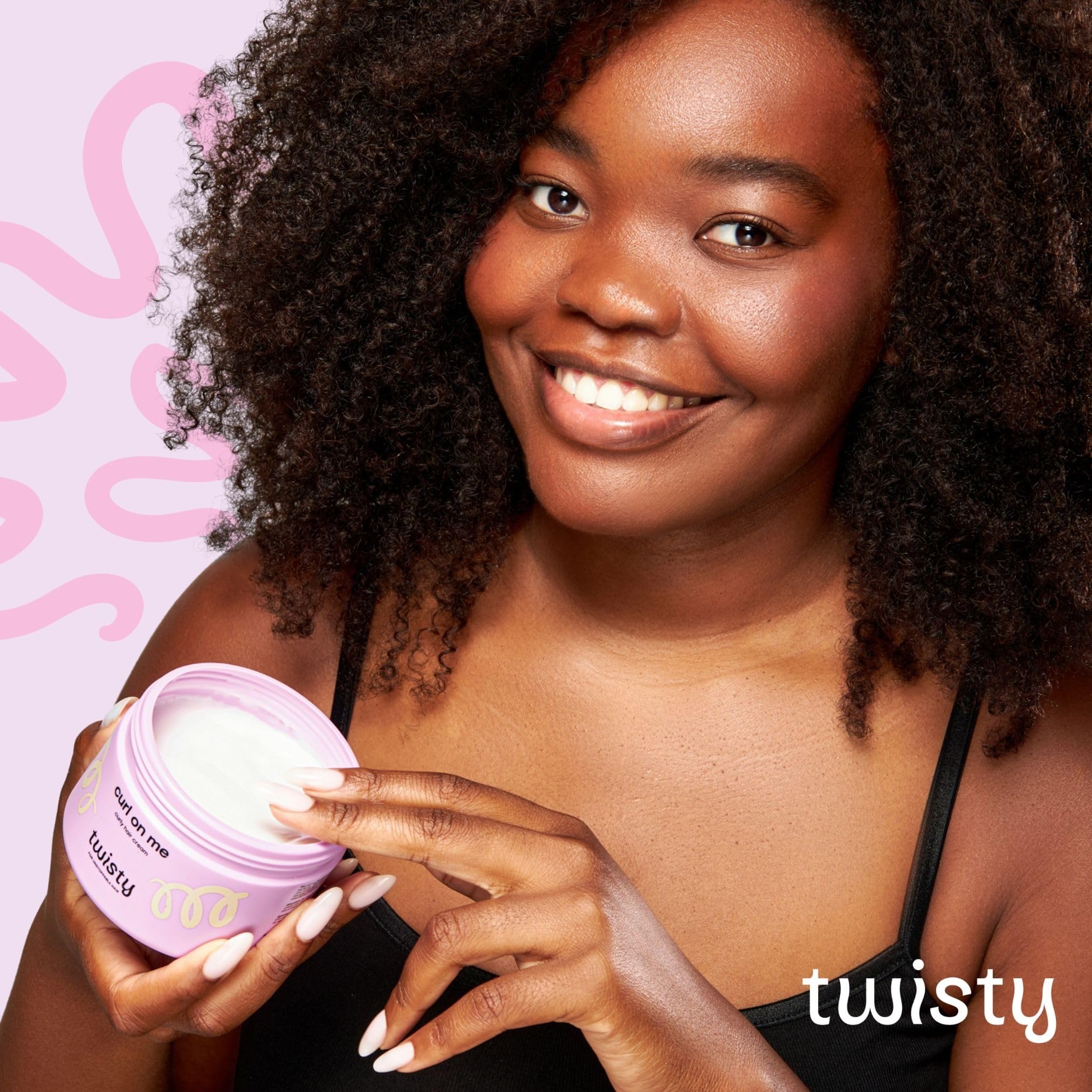 TWISTY Kit - Crème bouclée, mousse & Curl Booster - Soin naturel des boucles pour des boucles définies, brillantes et élastiques